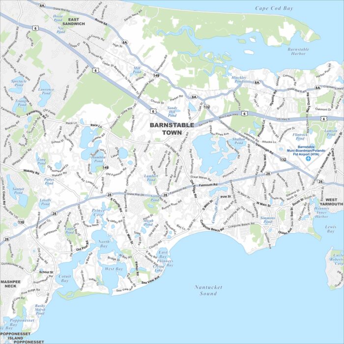 Barnstable Map Massachusetts