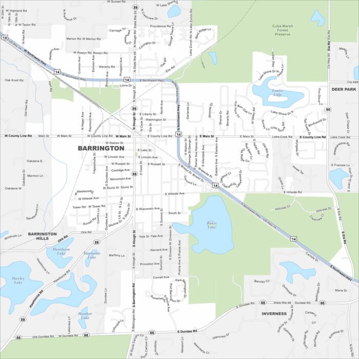 Barrington Map Illinois