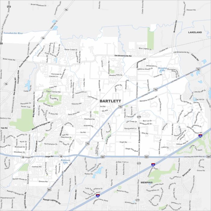 Bartlett Map Tennessee