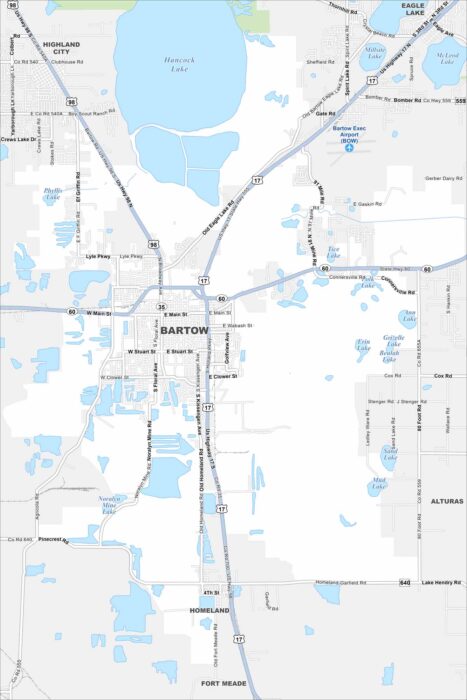 Bartow Map Florida