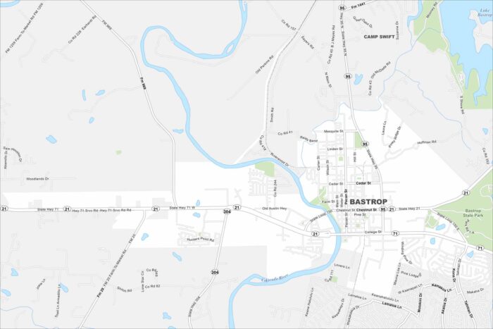 Bastrop Map Texas