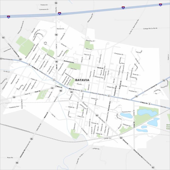Batavia Map New York