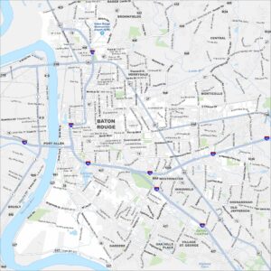 Baton Rouge Map Louisiana
