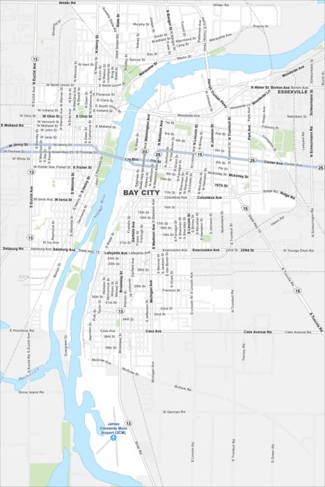 Bay City Map Michigan