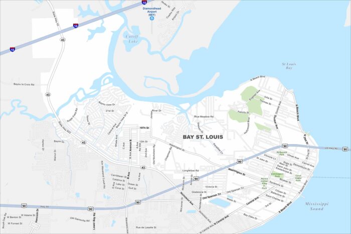 Bay St Louis Map Mississippi