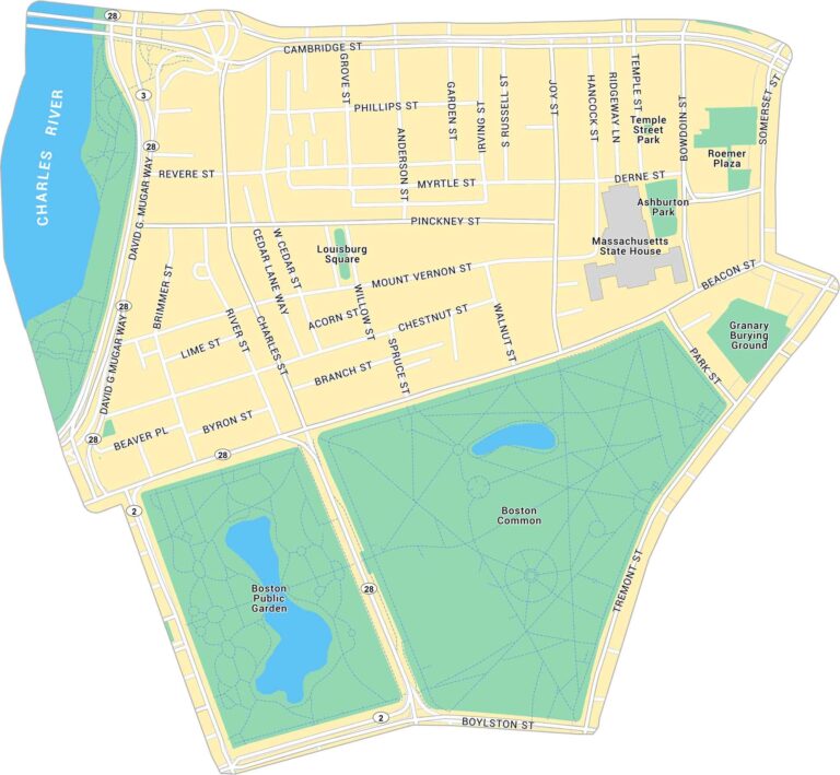 Beacon Hill Map Boston