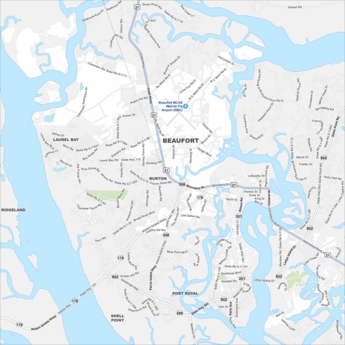 Beaufort Map South Carolina