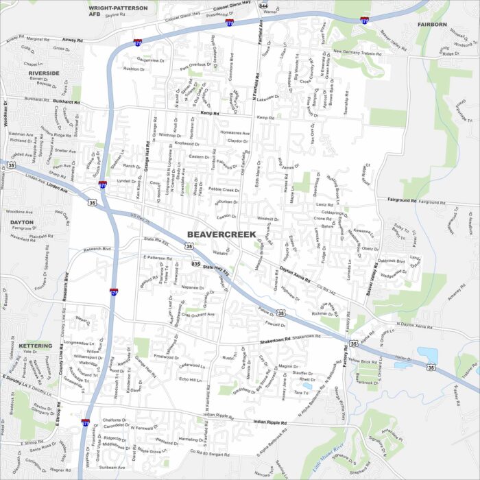 Beavercreek Map Ohio