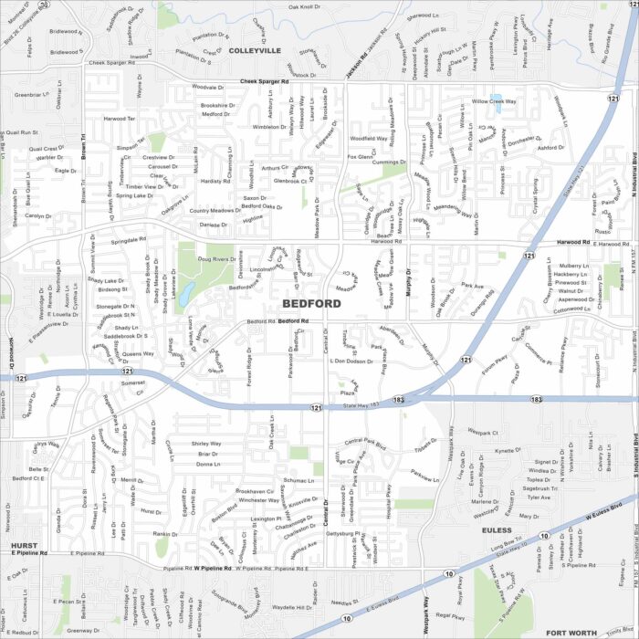 Bedford Map Texas