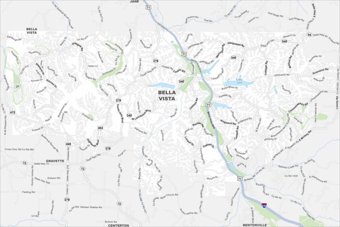 Bella Vista Map Arkansas