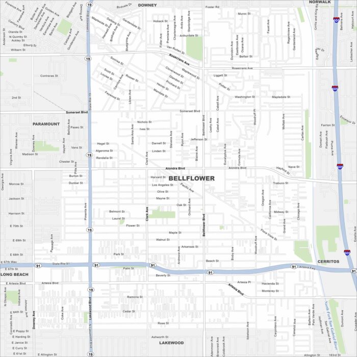 Bellflower Map California