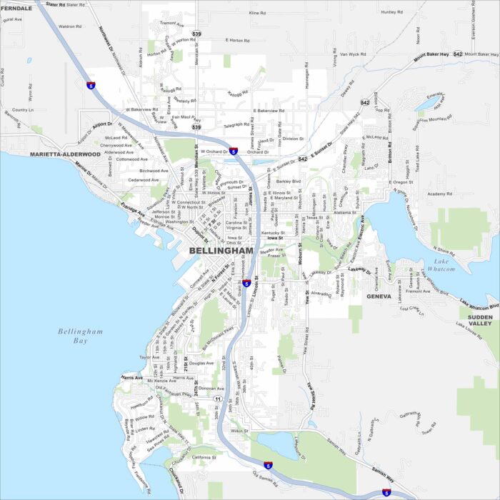 Bellingham Map Washington
