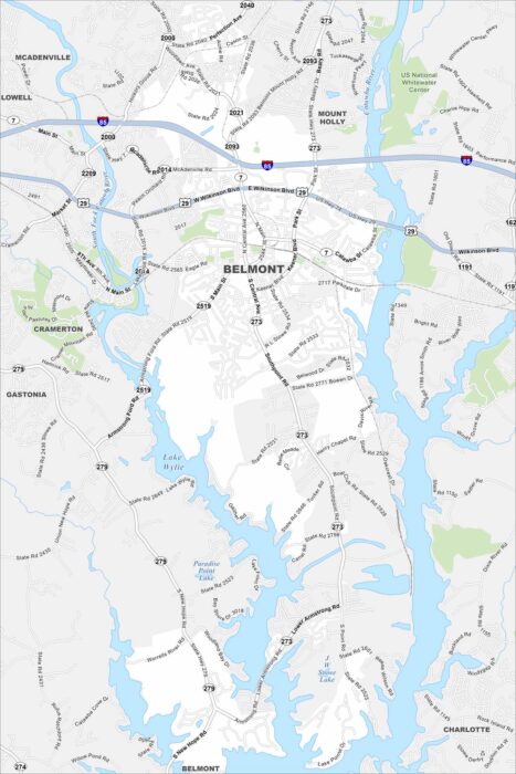 Belmont Map North Carolina