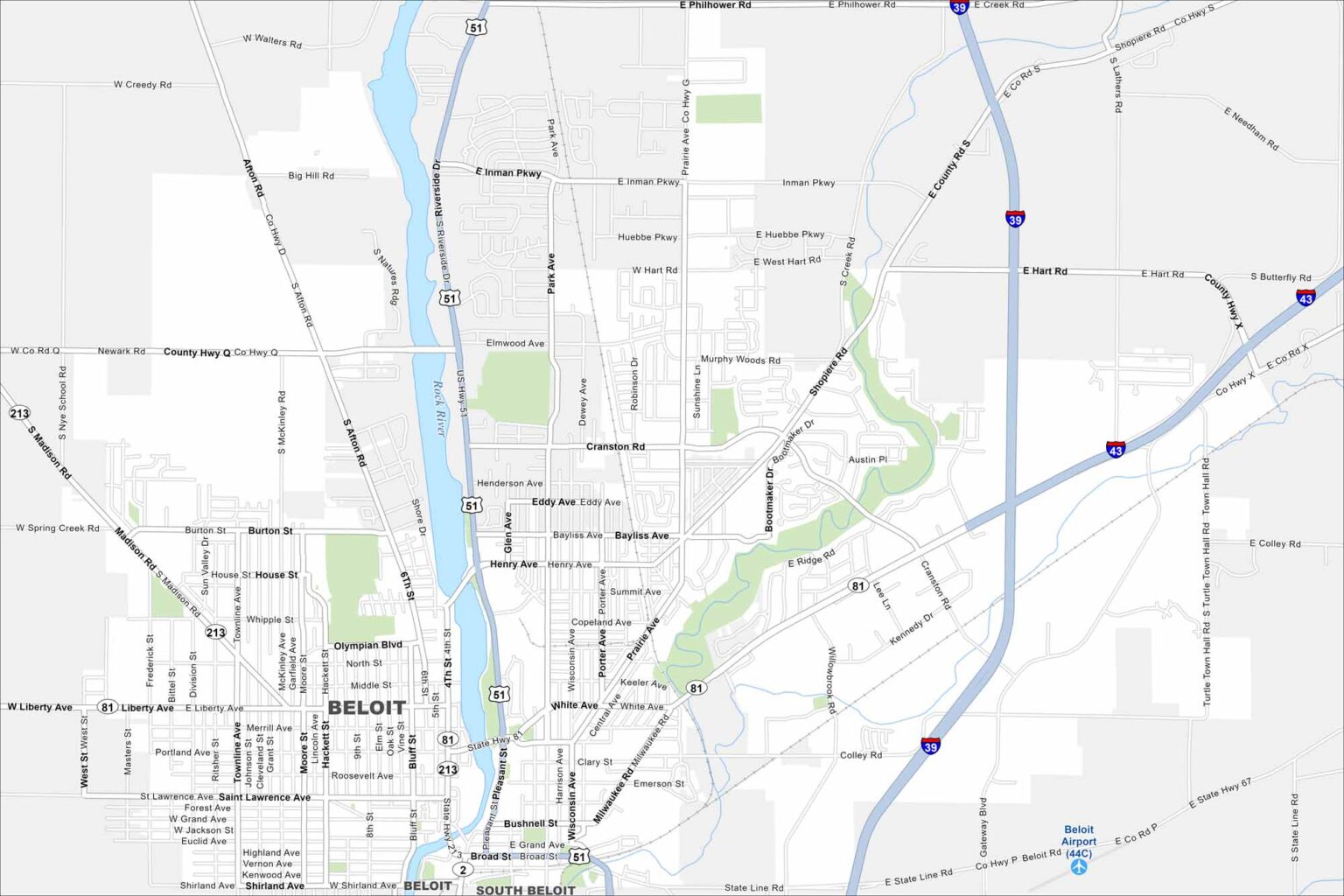 Map of Beloit, Wisconsin - US Maps