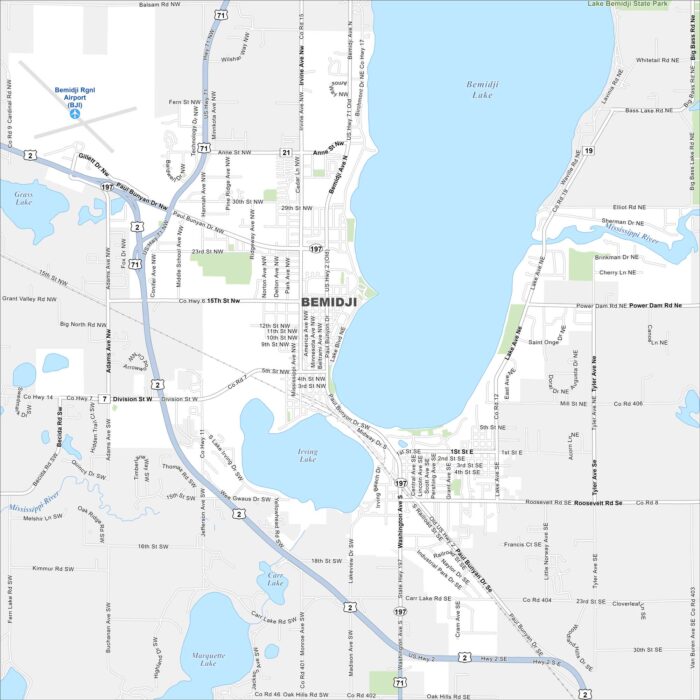 Bemidji Map Minnesota