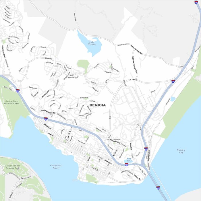Benicia Map California