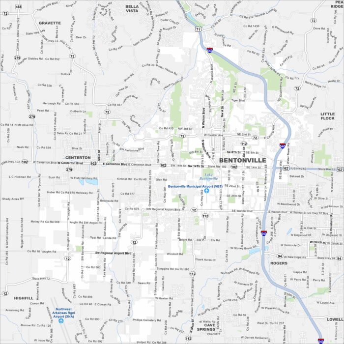 Bentonville Map Arkansas