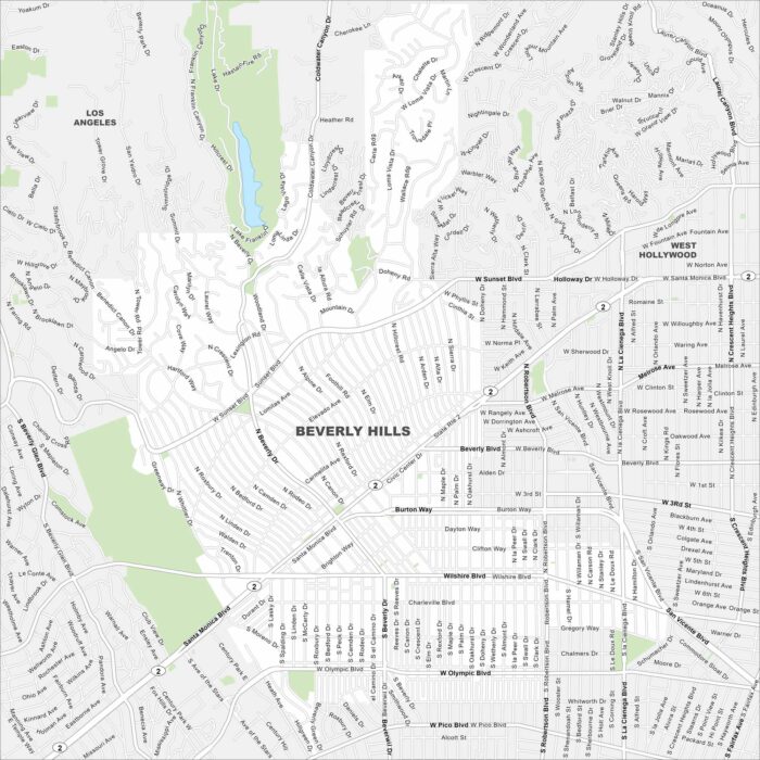 Beverly Hills Map California