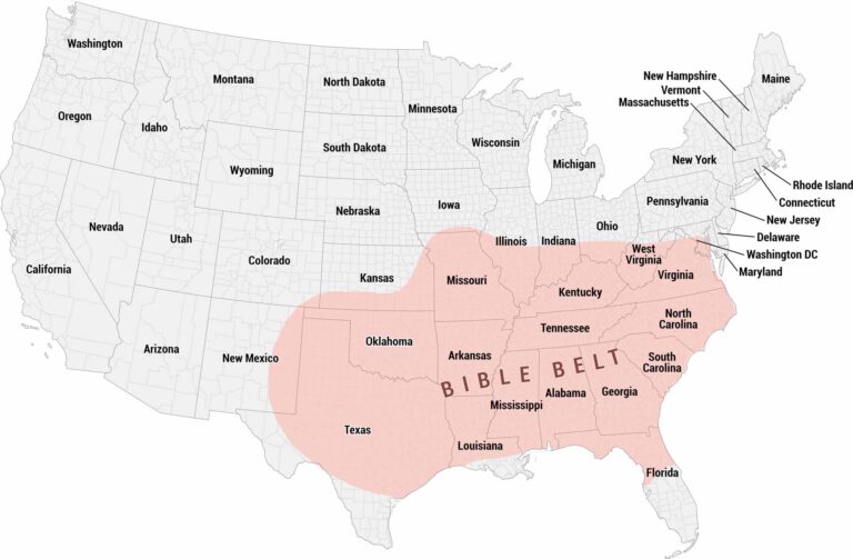 Bible Belt Map