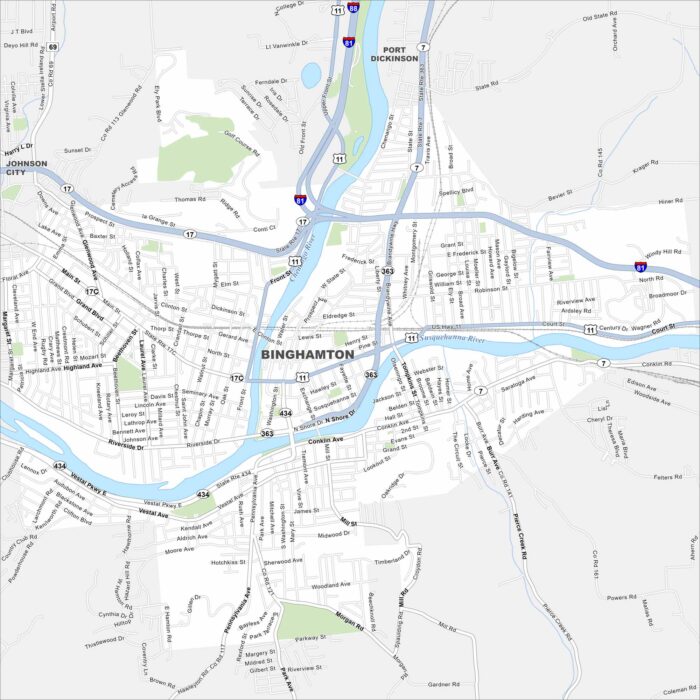 Binghamton Map New York