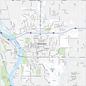 Bismarck Map North Dakota