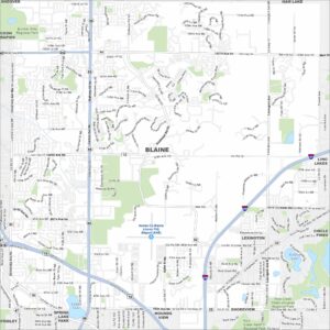 Blaine Map Minnesota