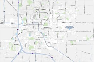 Bloomington Map Illinois