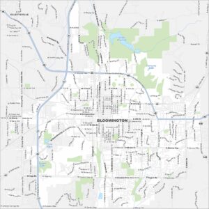 Bloomington Map Indiana