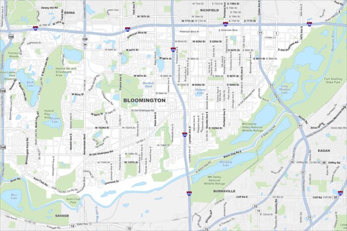 Bloomington Map Minnesota