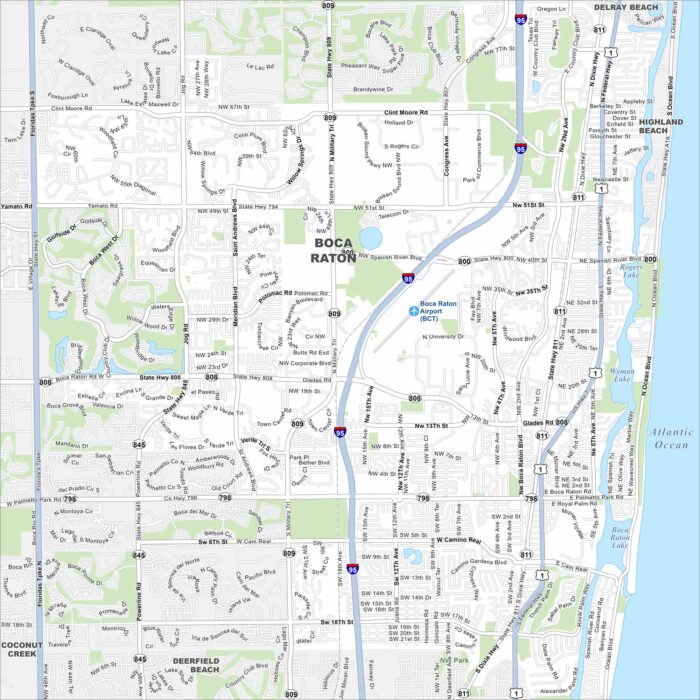 Boca Raton Map Florida