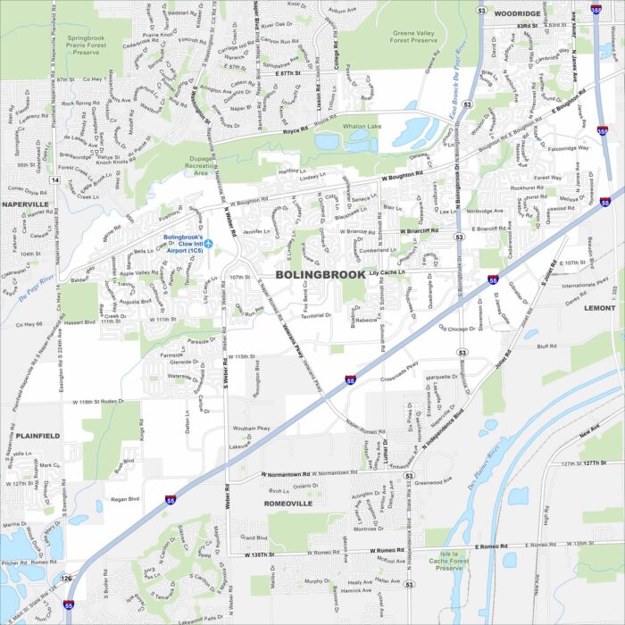 Bolingbrook Map Illinois