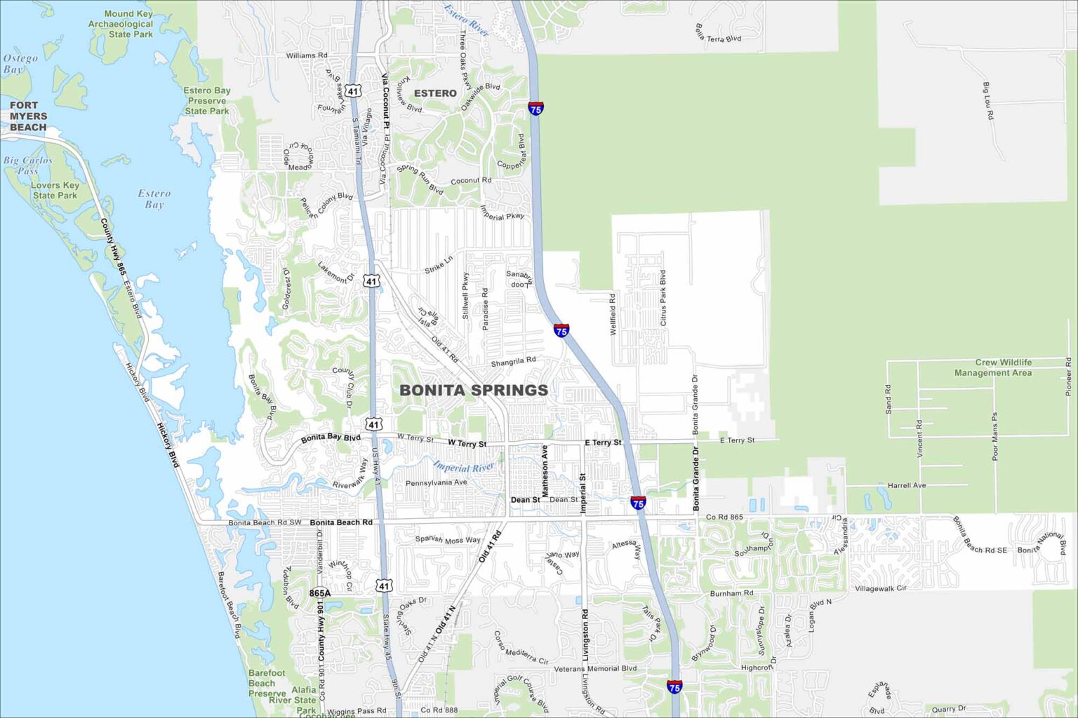 Map Of Bonita Springs Florida US Maps Bonita Springs Map Florida 1536x1024 
