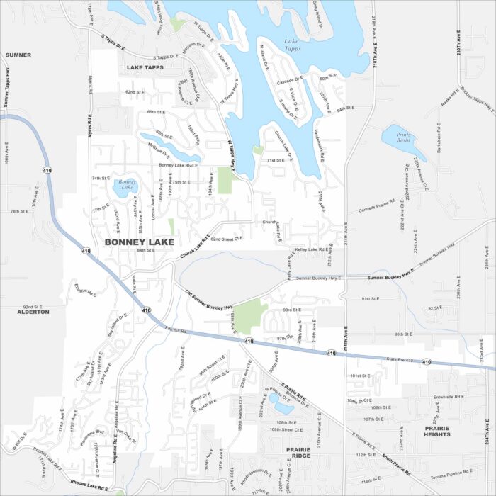 Bonney Lake Map Washington