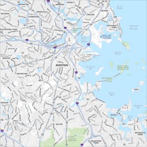 Boston Map Massachusetts