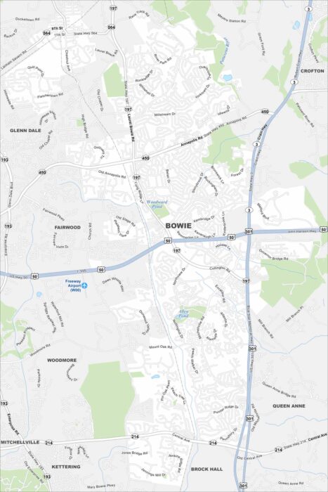 Bowie Map Maryland