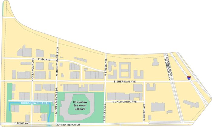 Bricktown Map Oklahoma City