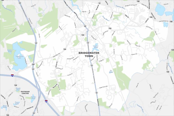 Bridgewater Map Massachusetts