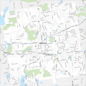 Bristol Map Connecticut