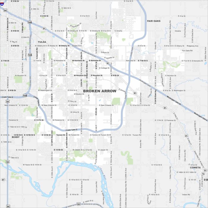 Broken Arrow Map Oklahoma