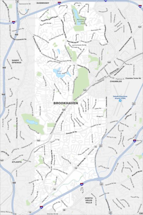 Brookhaven Map Georgia