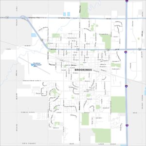 Brookings Map South Dakota