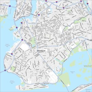 Brooklyn Borough Map New York