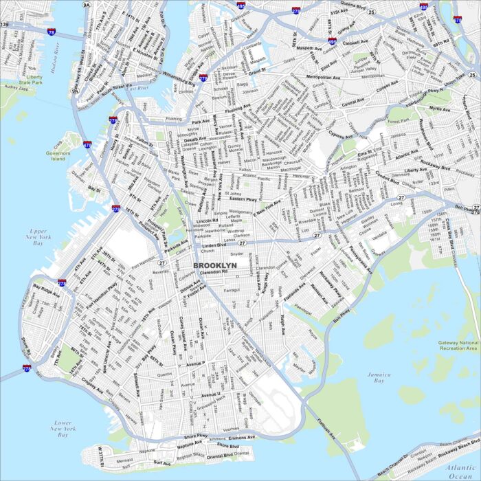 Brooklyn Borough Map New York