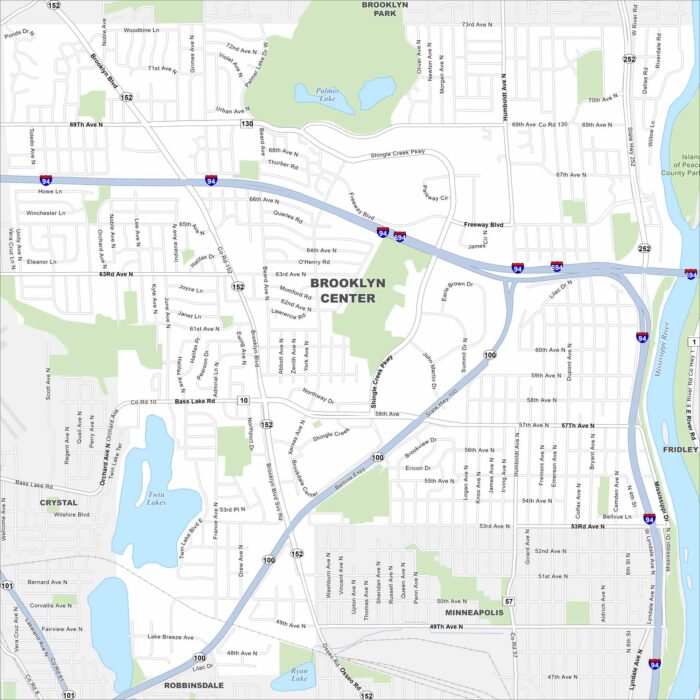 Brooklyn Center Map Minnesota