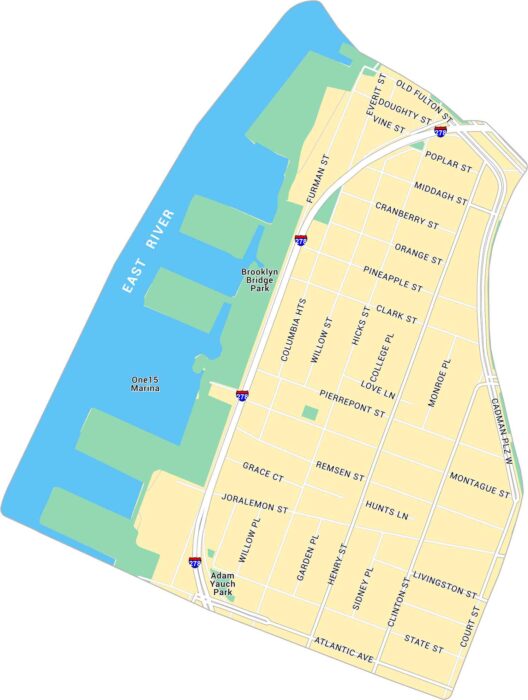 Brooklyn Heights Map New York