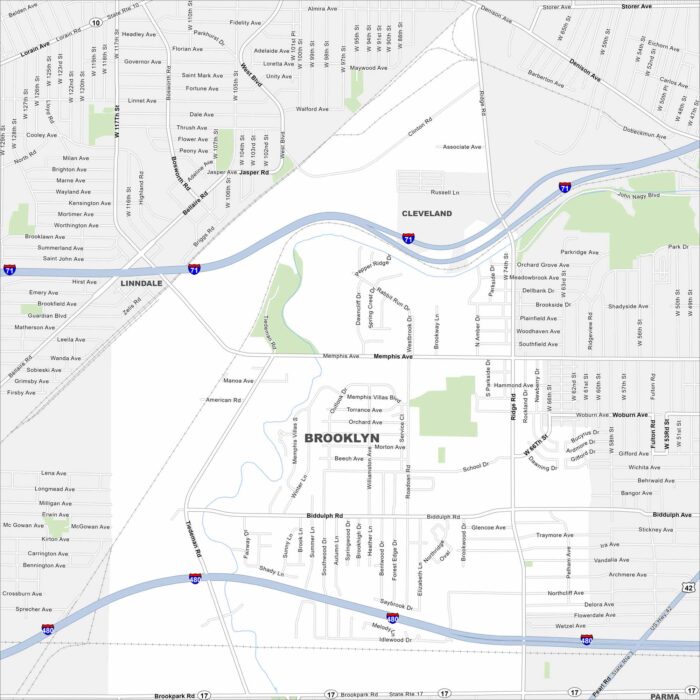 Brooklyn Map Ohio