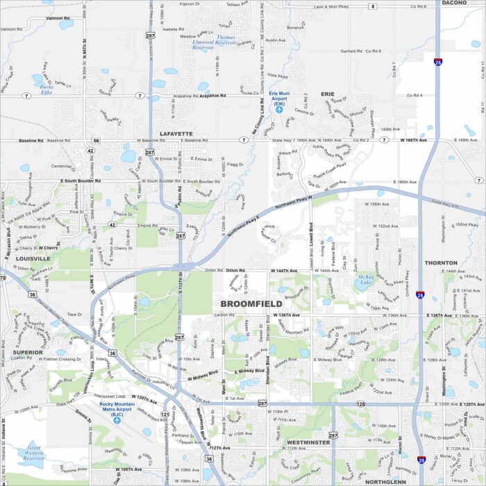 Broomfield Map Colorado