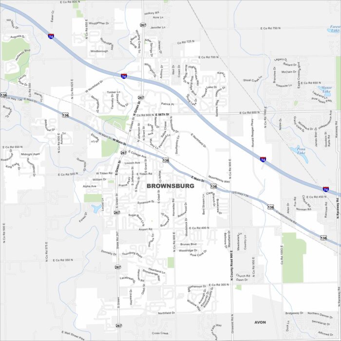Brownsburg Map Indiana