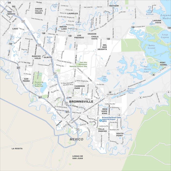 Brownsville Map Texas
