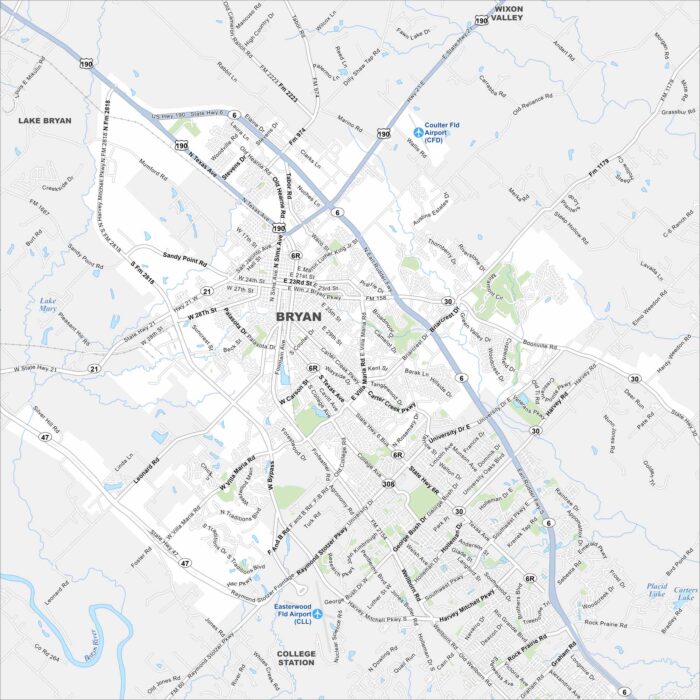 Bryan Map Texas